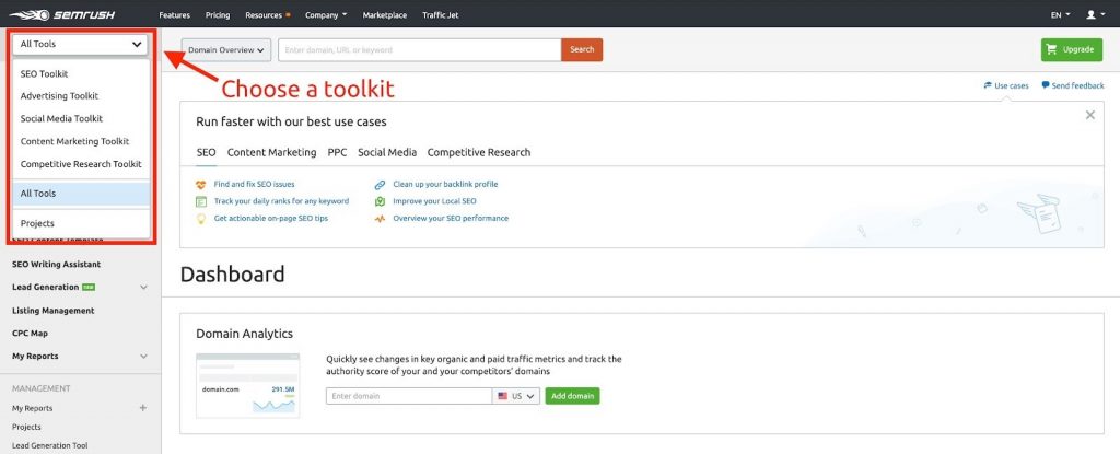 semrush toolkit | how to use semrush