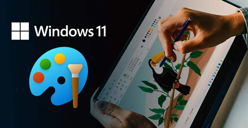 Microsoft Redesign Paint For Windows 11, dark Mode, UI, etc